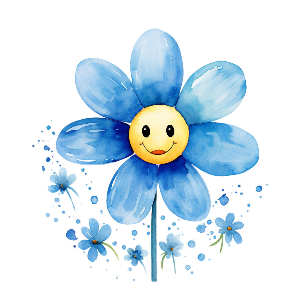 Smiling Flowers Fabric Panel 16