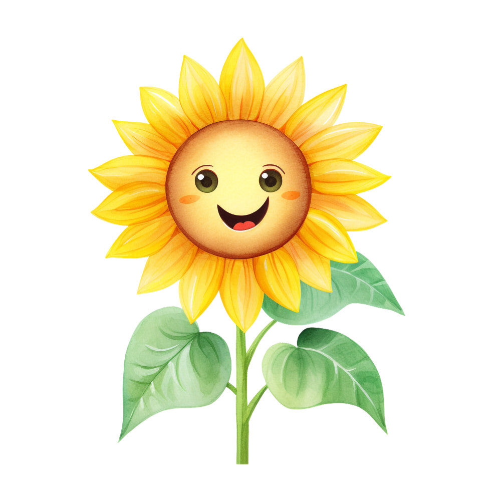 Smiling Flowers Fabric Panel 18