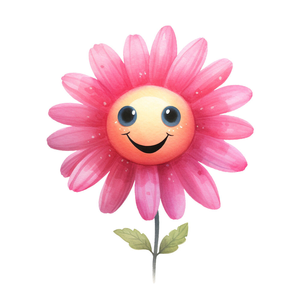 Smiling Flowers Fabric Panel 19