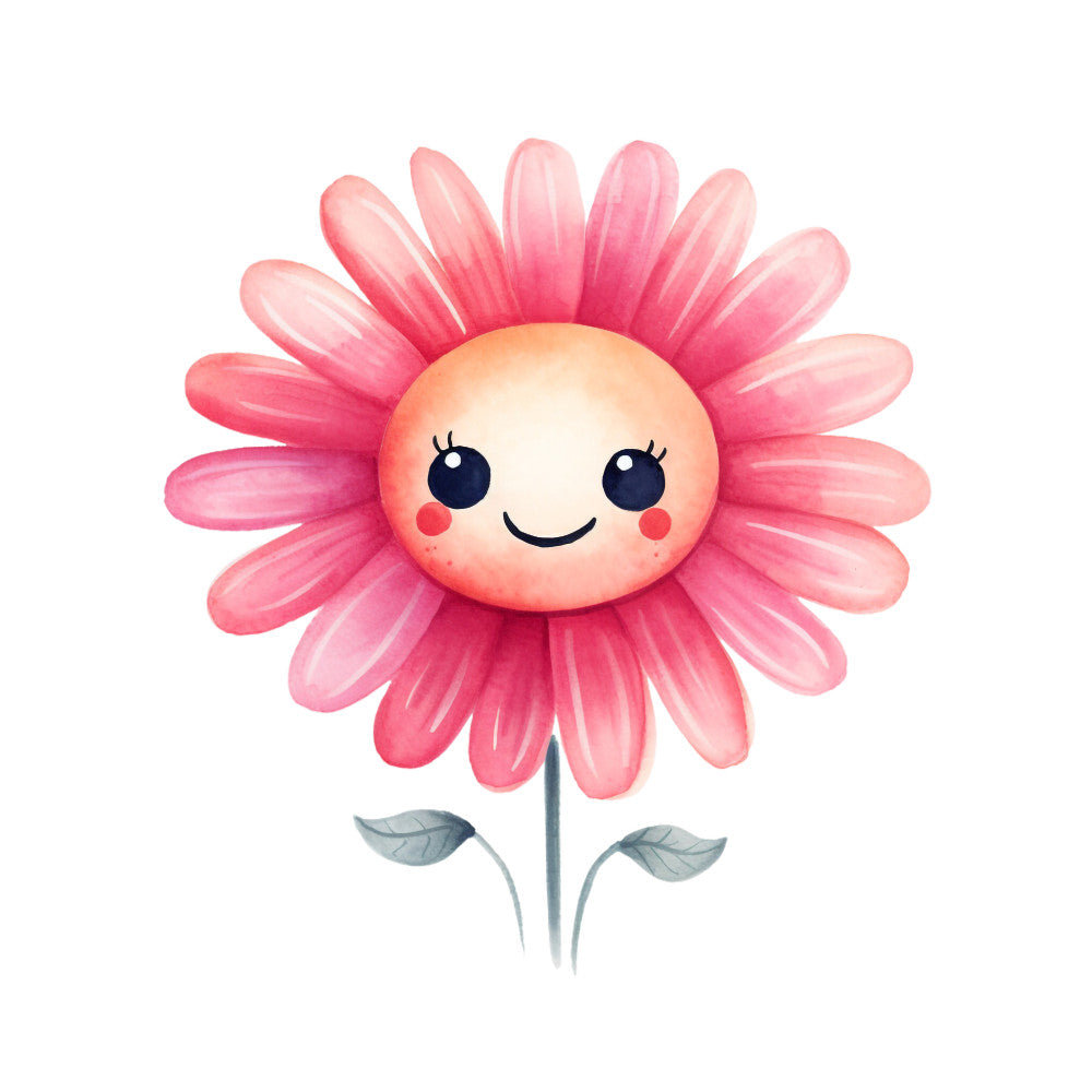 Smiling Flowers Fabric Panel 20