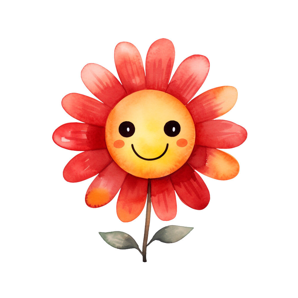 Smiling Flowers Fabric Panel 21