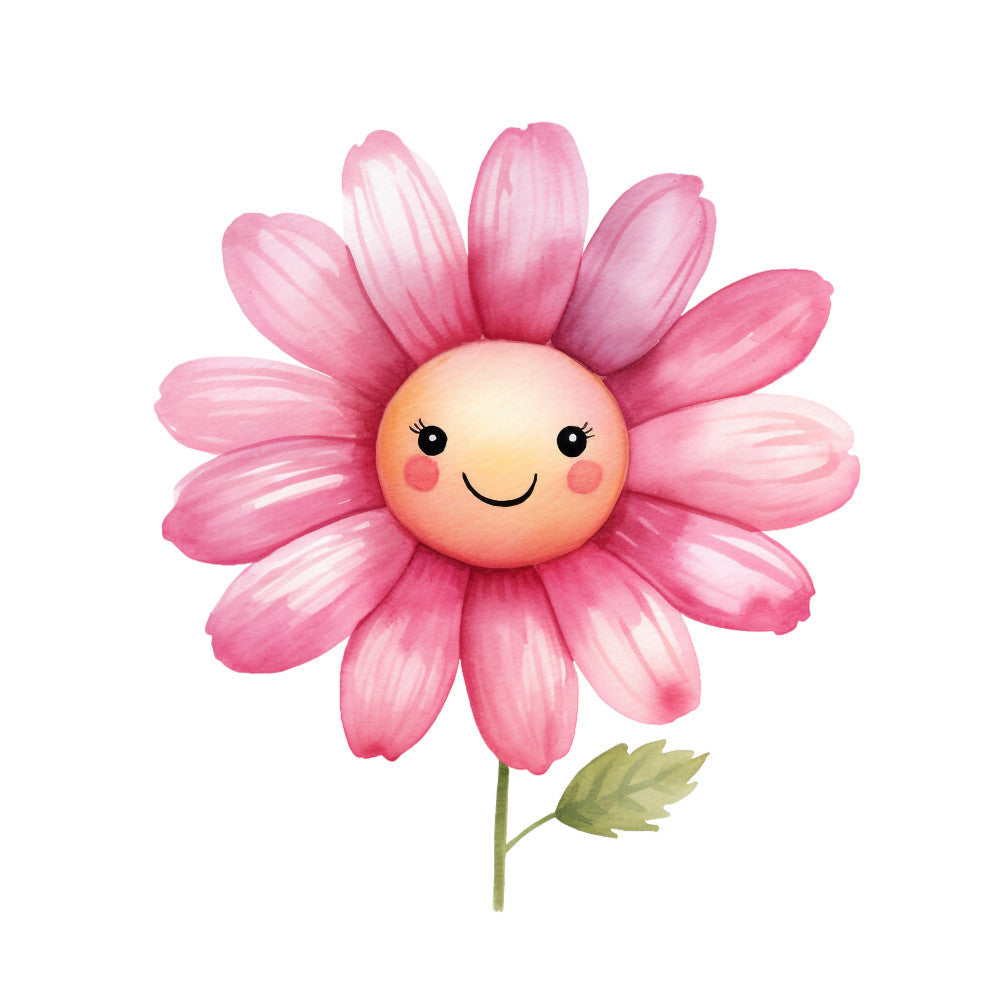 Smiling Flowers Fabric Panel 22
