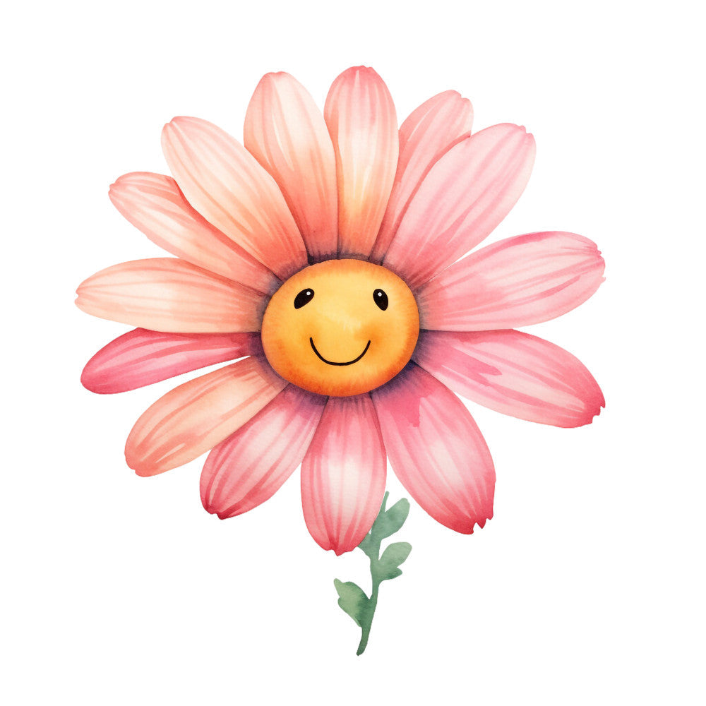 Smiling Flowers Fabric Panel 23