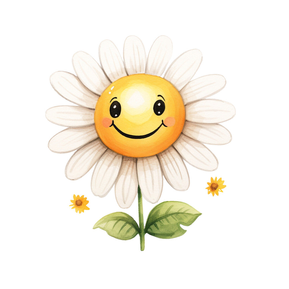 Smiling Flowers Fabric Panel 4