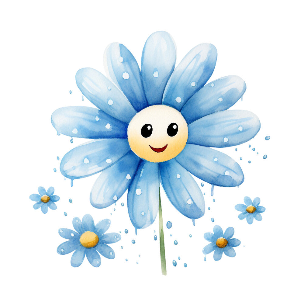 Smiling Flowers Fabric Panel 6