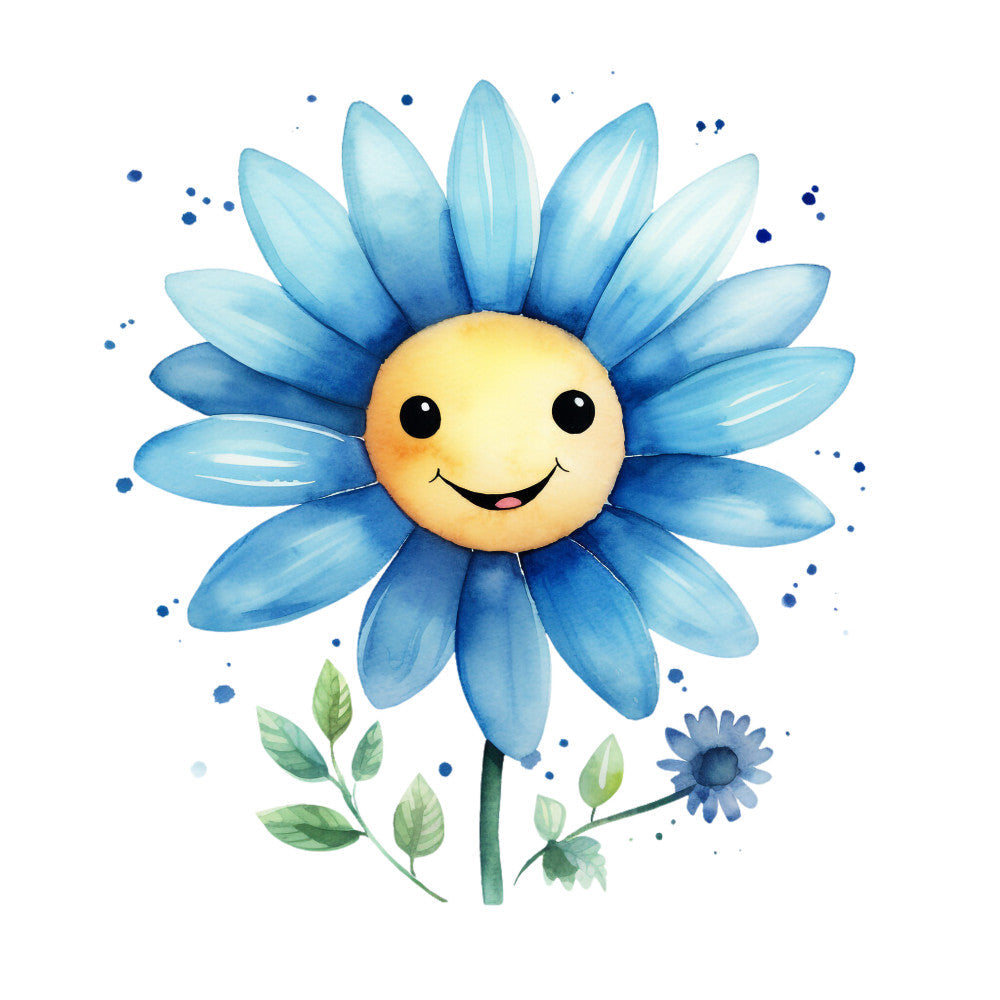 Smiling Flowers Fabric Panel 7