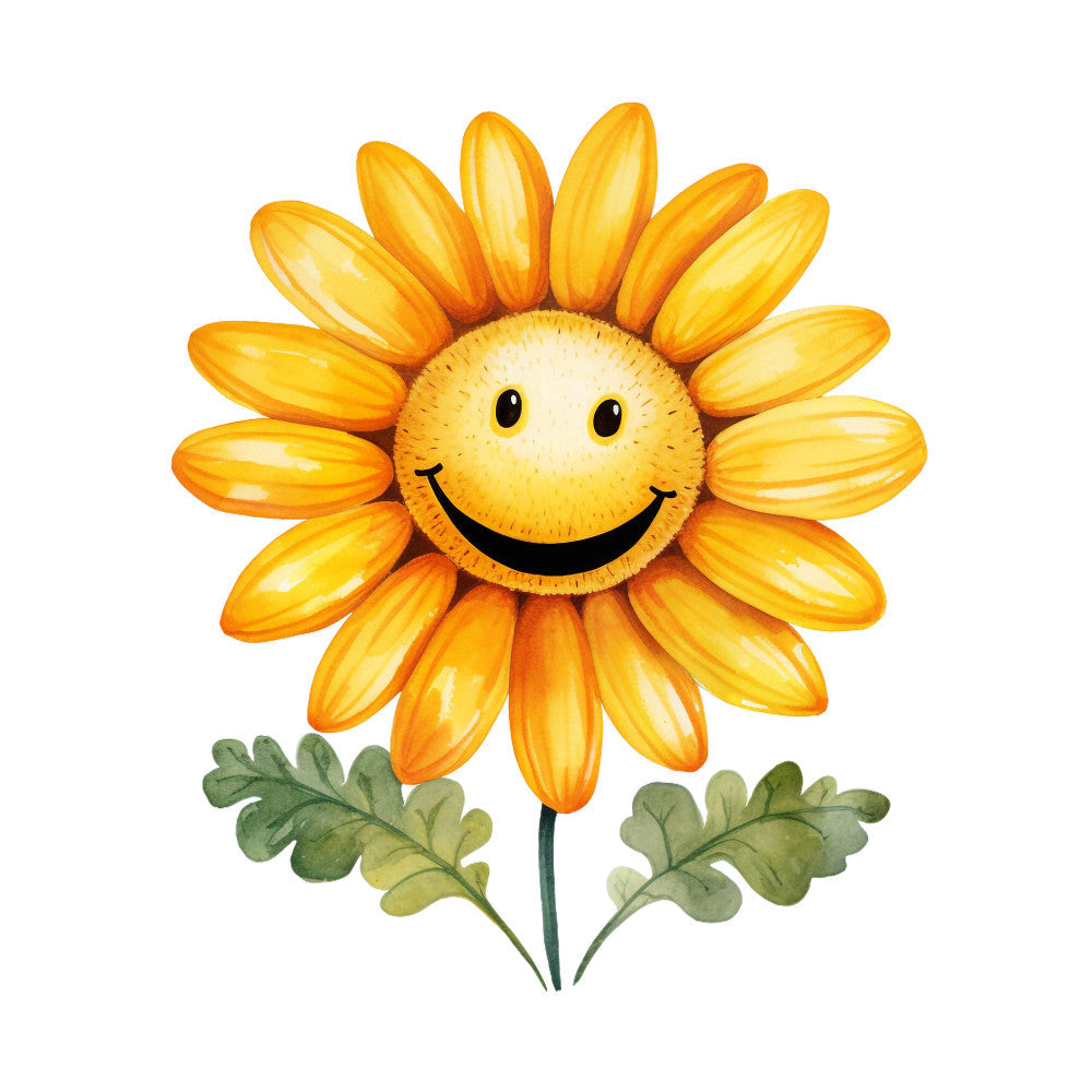 Smiling Flowers Fabric Panel 9