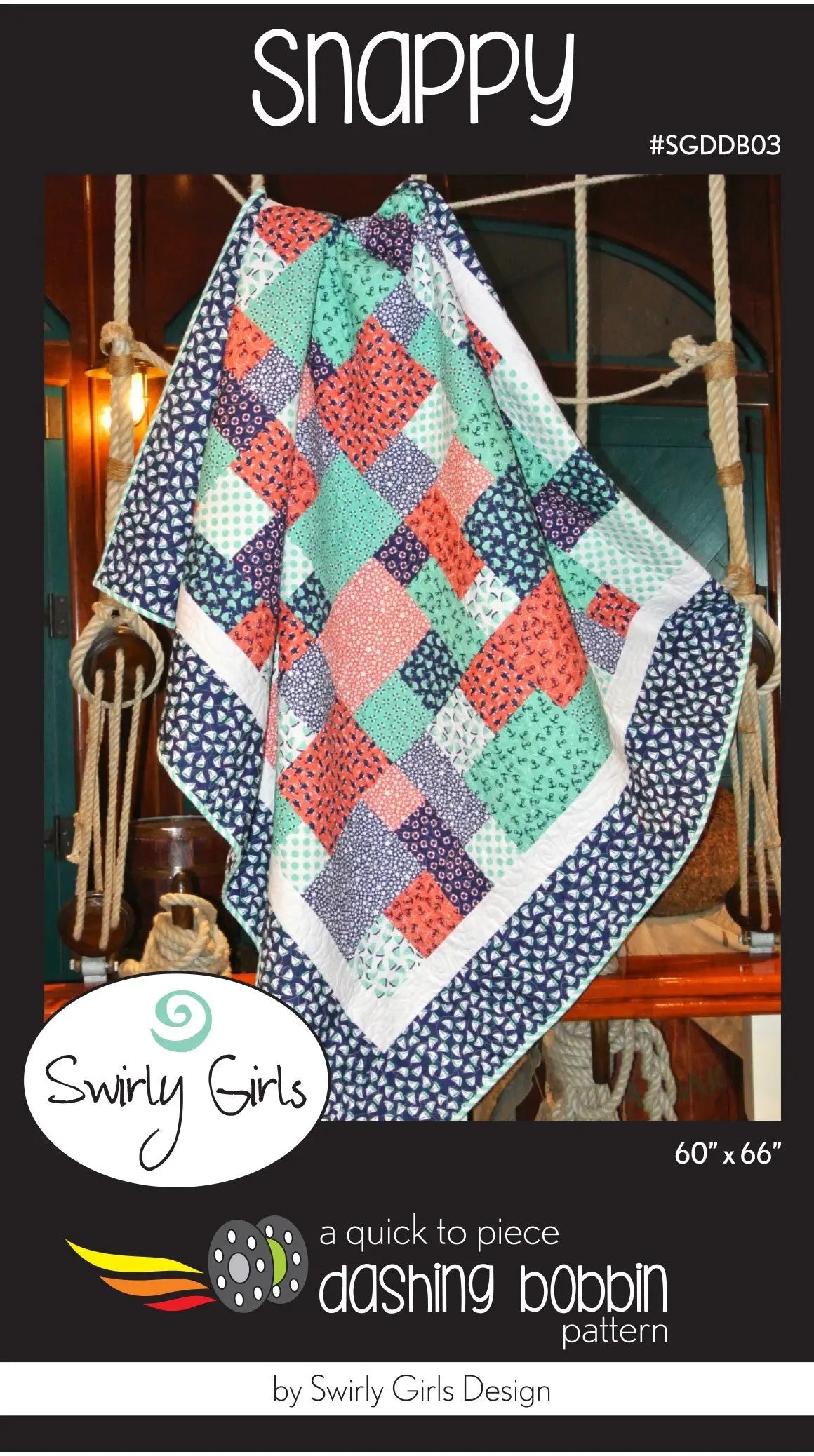 Snappy - Quick to Piece Dashing Bobbin Pattern - Linda's Electric Quilters