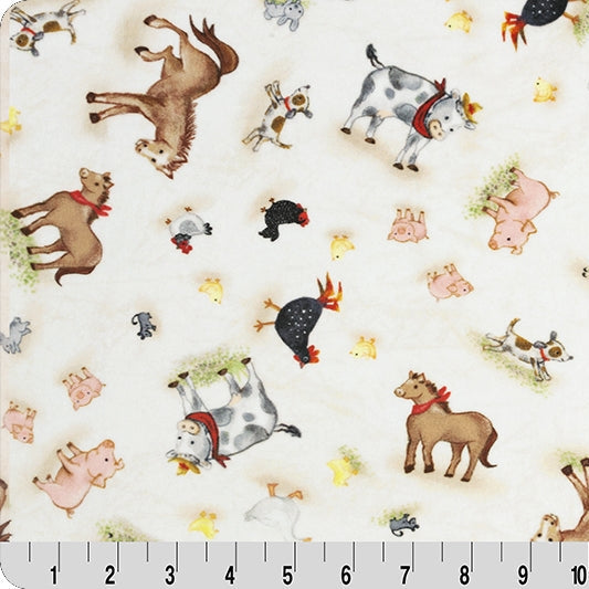 Snow Barn Buddies Digital Cuddle 58/60" Fabric Per Yard