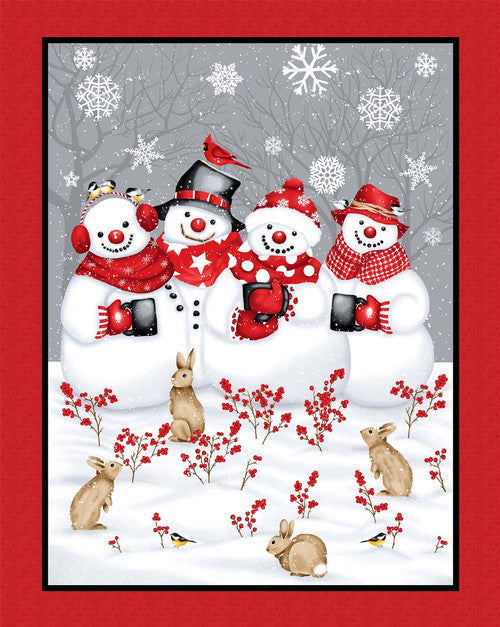 Snow Crew Minky 48" Snowmen - Panel