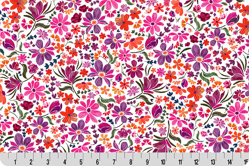 Snow Whispering Blooms Mystical Quilting Cuddle Fabric Per Yard