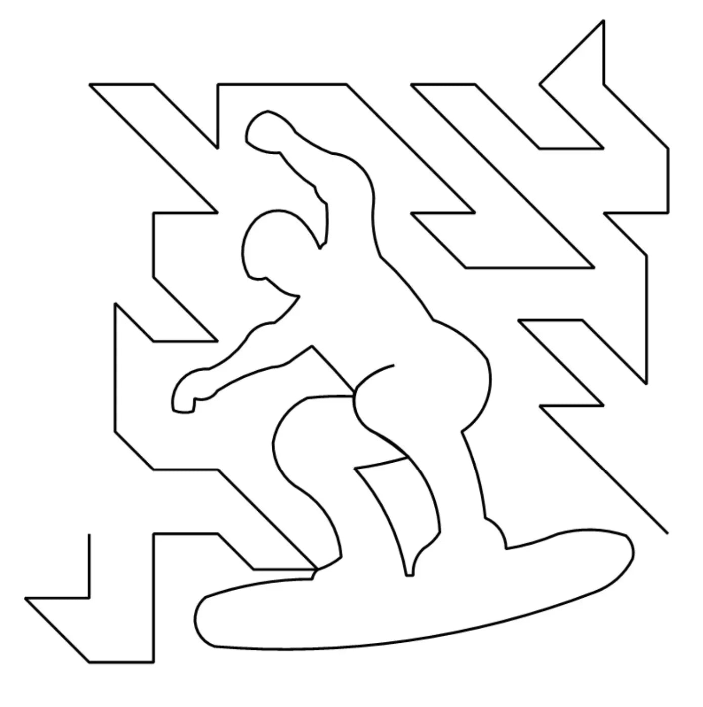 Snowboarder E2E - Linda's Electric Quilters