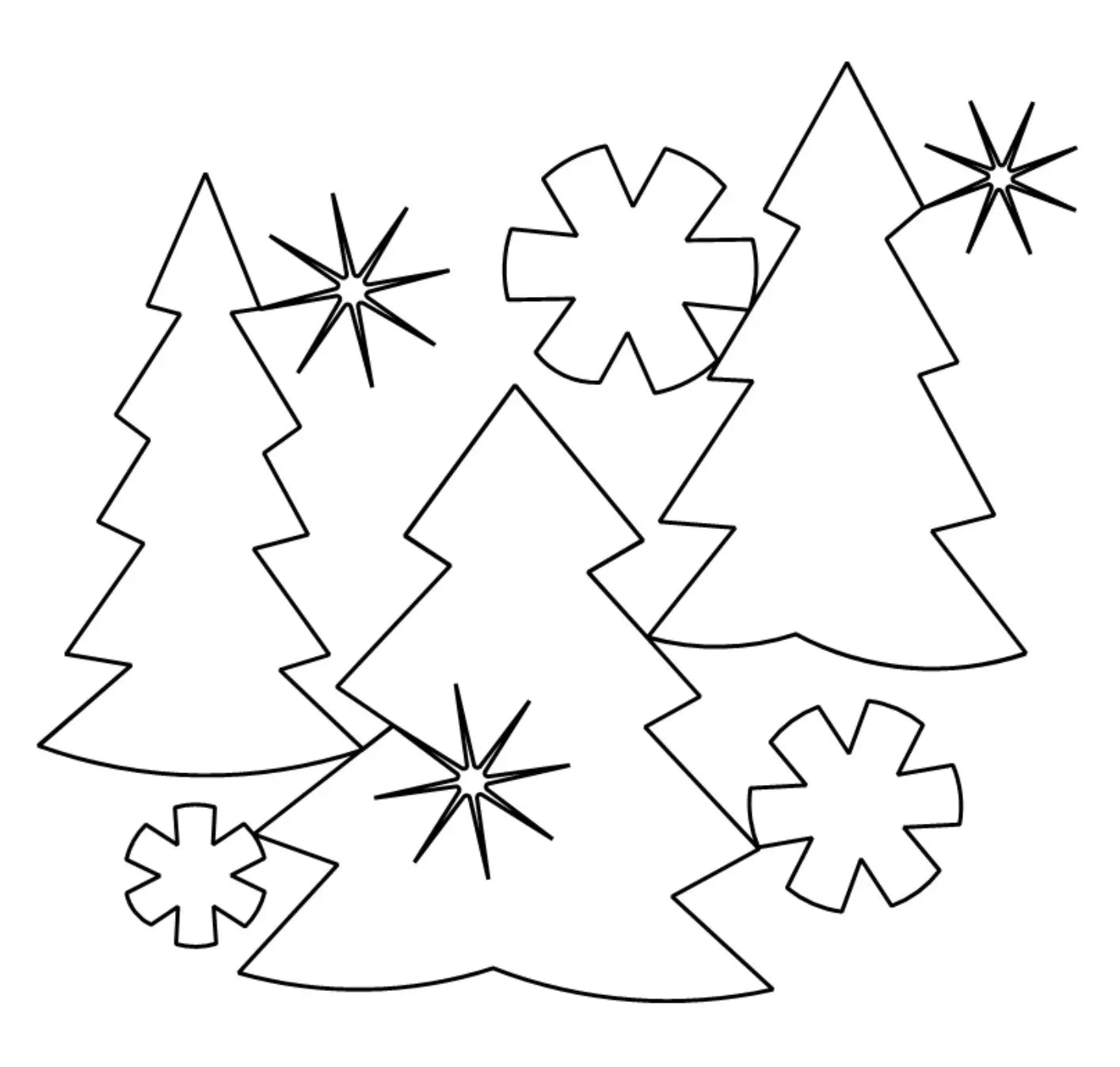 Snowing Forest E2E - Linda's Electric Quilters