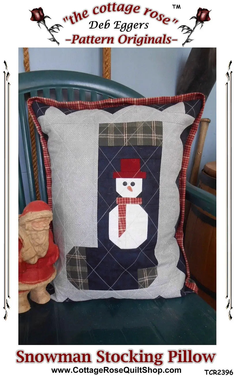 Snowman Stocking Pillow - Linda's Electric Quilters