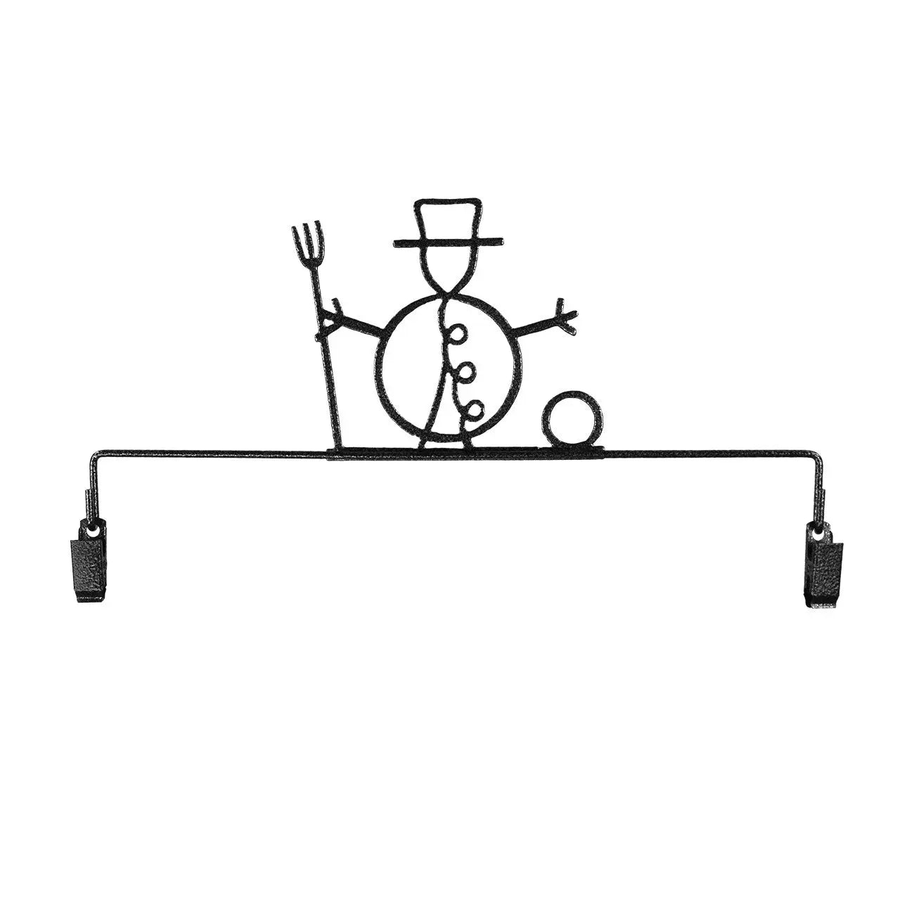 Snowman With Clips Charcoal 12in - Linda's Electric Quilters