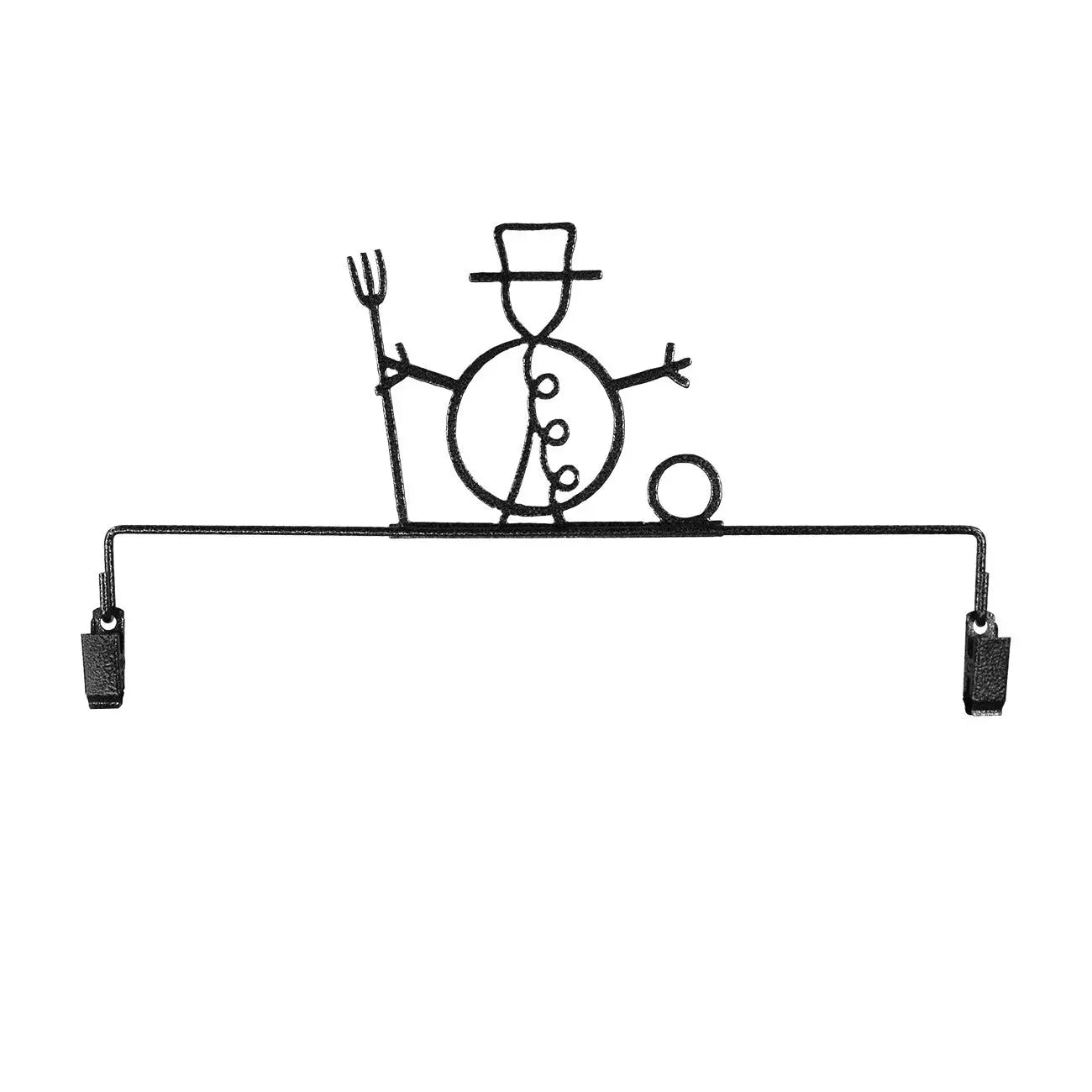 Snowman With Clips Charcoal 8in - Linda's Electric Quilters