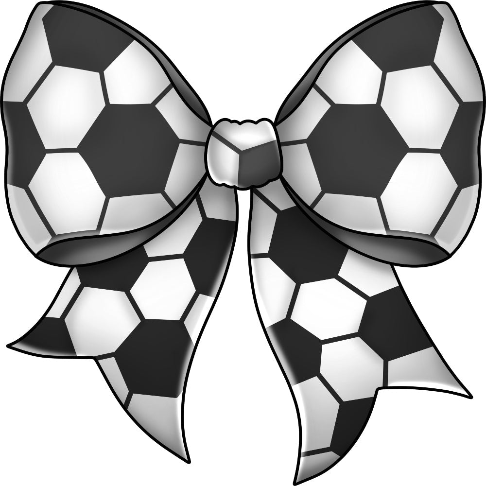 Soccer Bow Fabric Panel