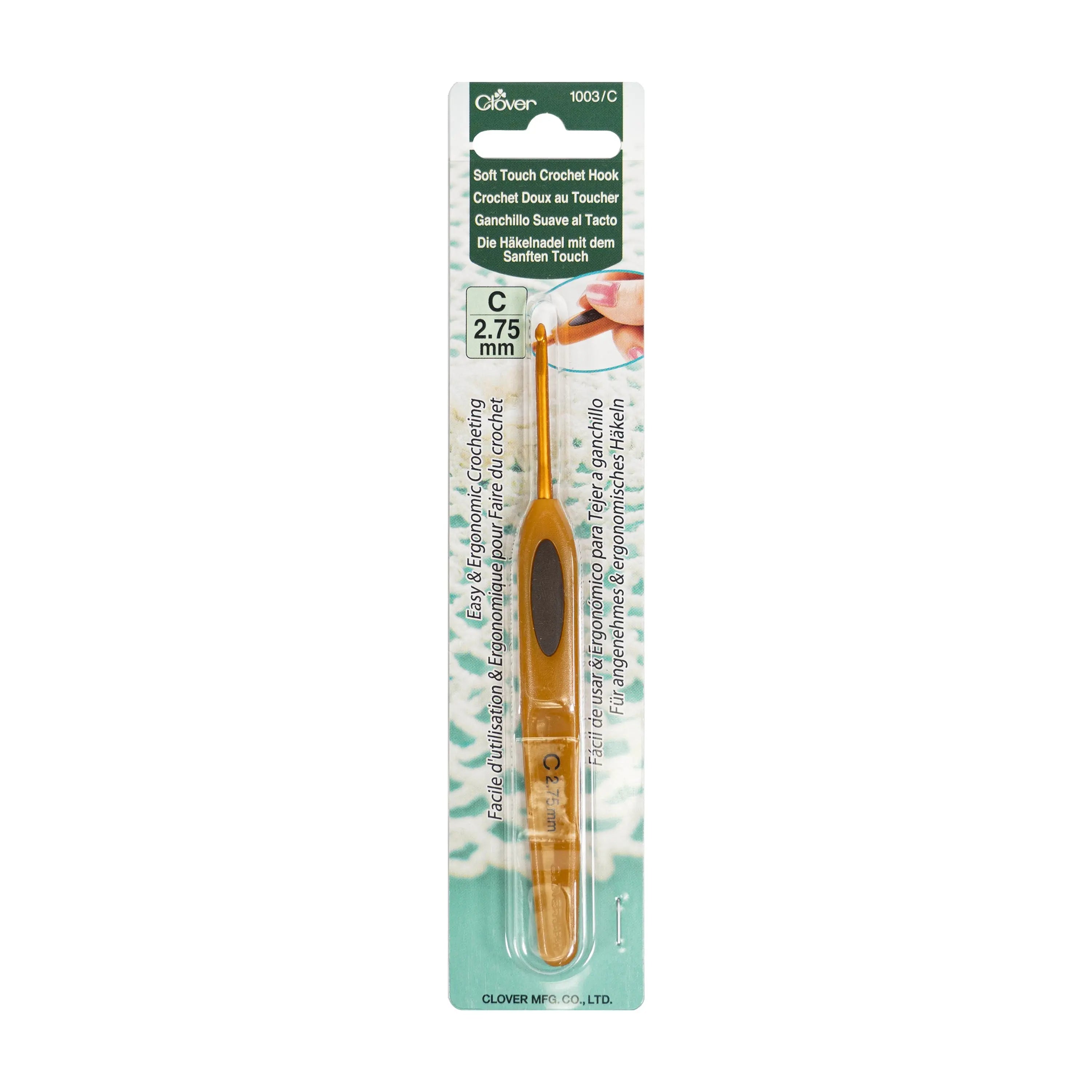 Soft Touch Crochet Hook C (2.75mm) Clover Needlecraft, Inc.