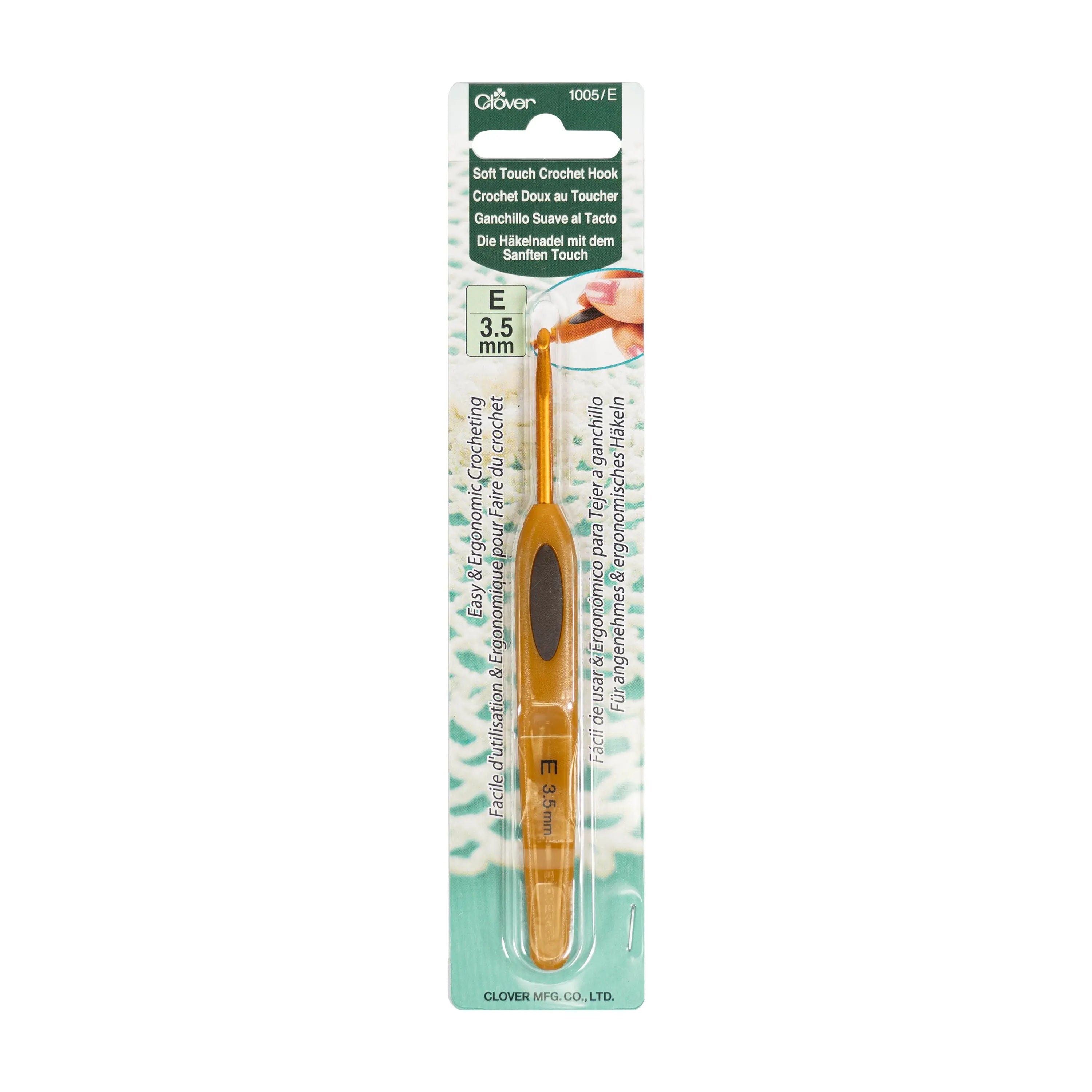 Soft Touch Crochet Hook E (3.5mm) Clover Needlecraft, Inc.