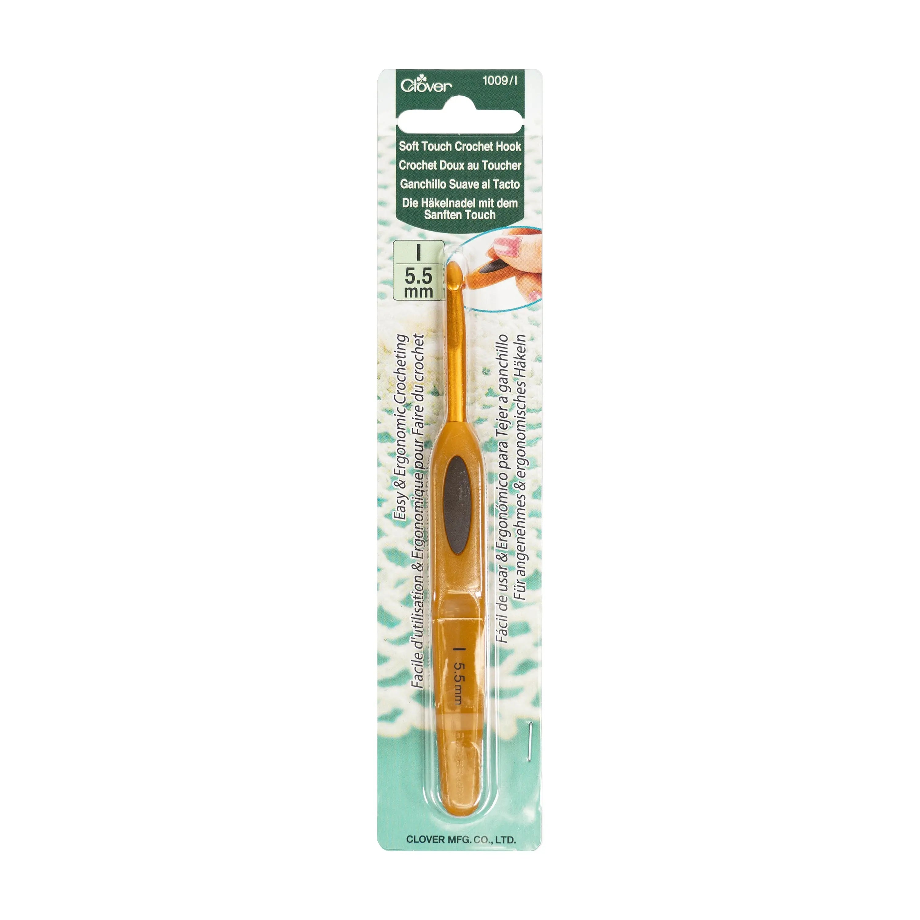Soft Touch Crochet Hook I (5.5mm) Clover Needlecraft, Inc.
