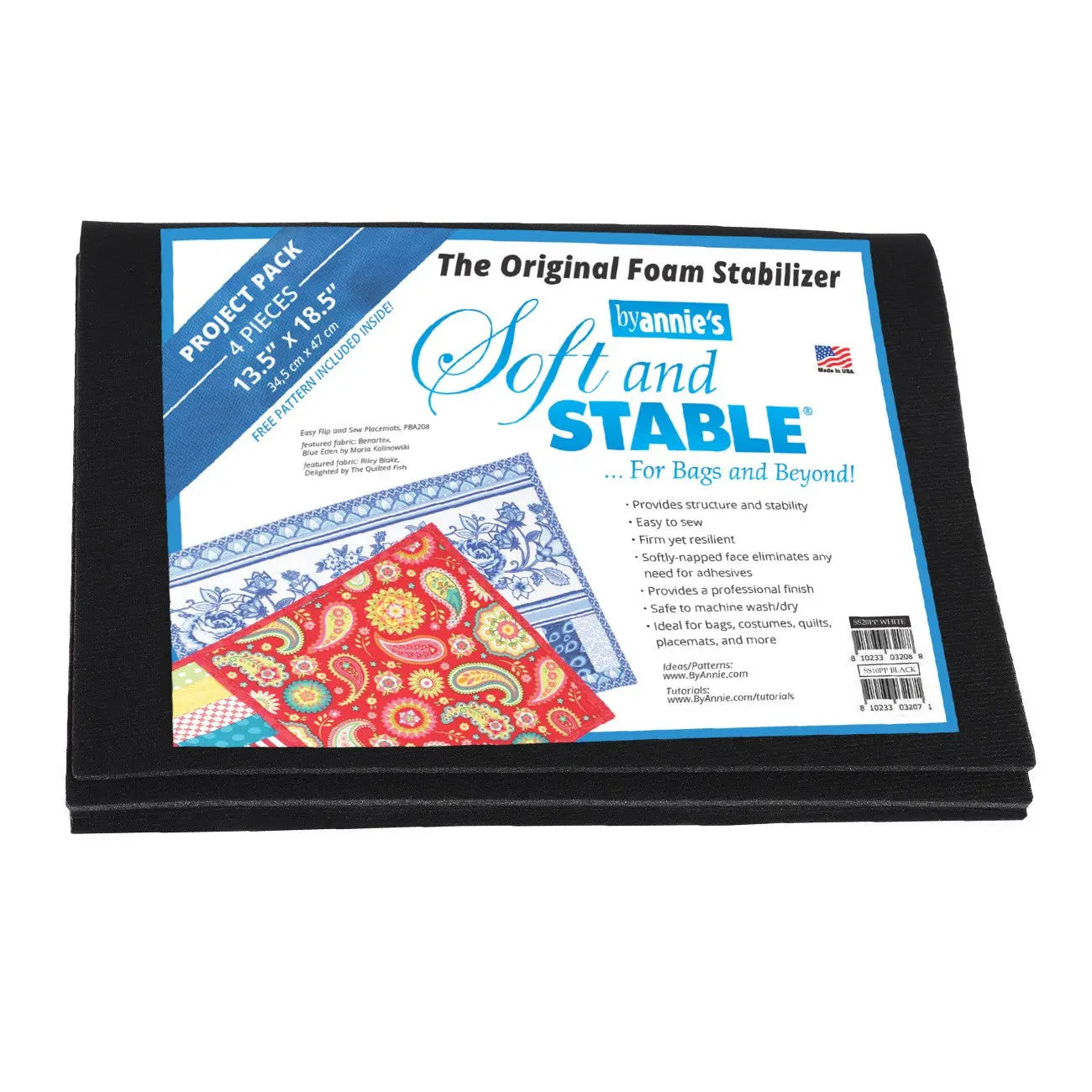Soft and Stable Project Pack 100% Polyester Foam Stabilizer Black - Linda's Electric Quilters