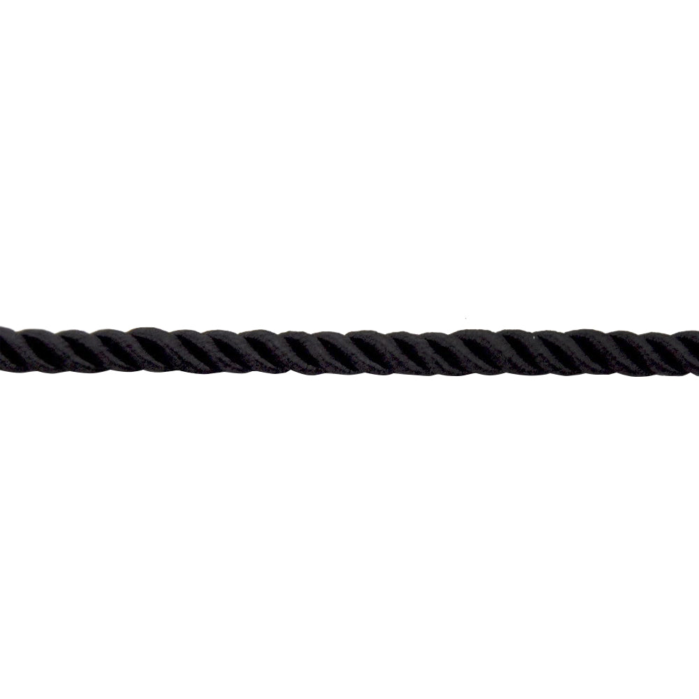 Softer Collection - 3/16" Width Cord without Lip (50 Yard Roll) - BC-1015-02 Black