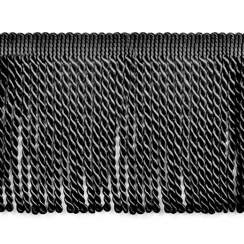 Softer Collection - 6" Width BULLION FRINGE (15 Yard Roll) - BF-4044-02 Black