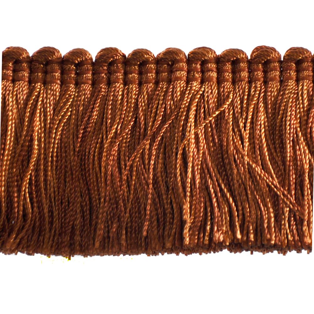 Sophisticated Collection 2" Brush Fringe (25 YD ROLL) in Rust - BF-4002-18
