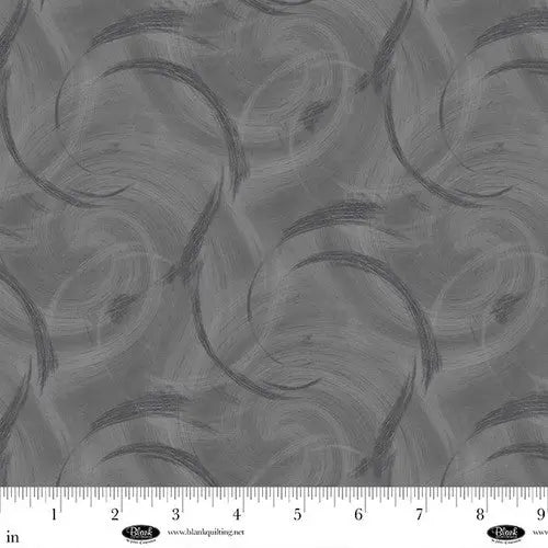 Spin Flannel 108" Satin Moon Designs Gray Cotton Wideback Fabric per yard Blank Quilting Inc