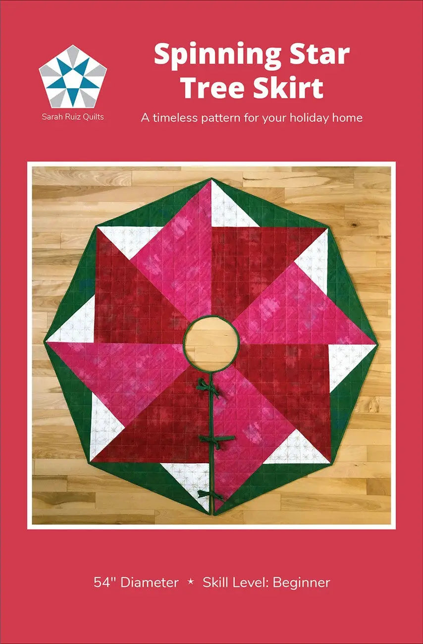 Spinning Star Quilted Tree Skirt Pattern - Linda's Electric Quilters