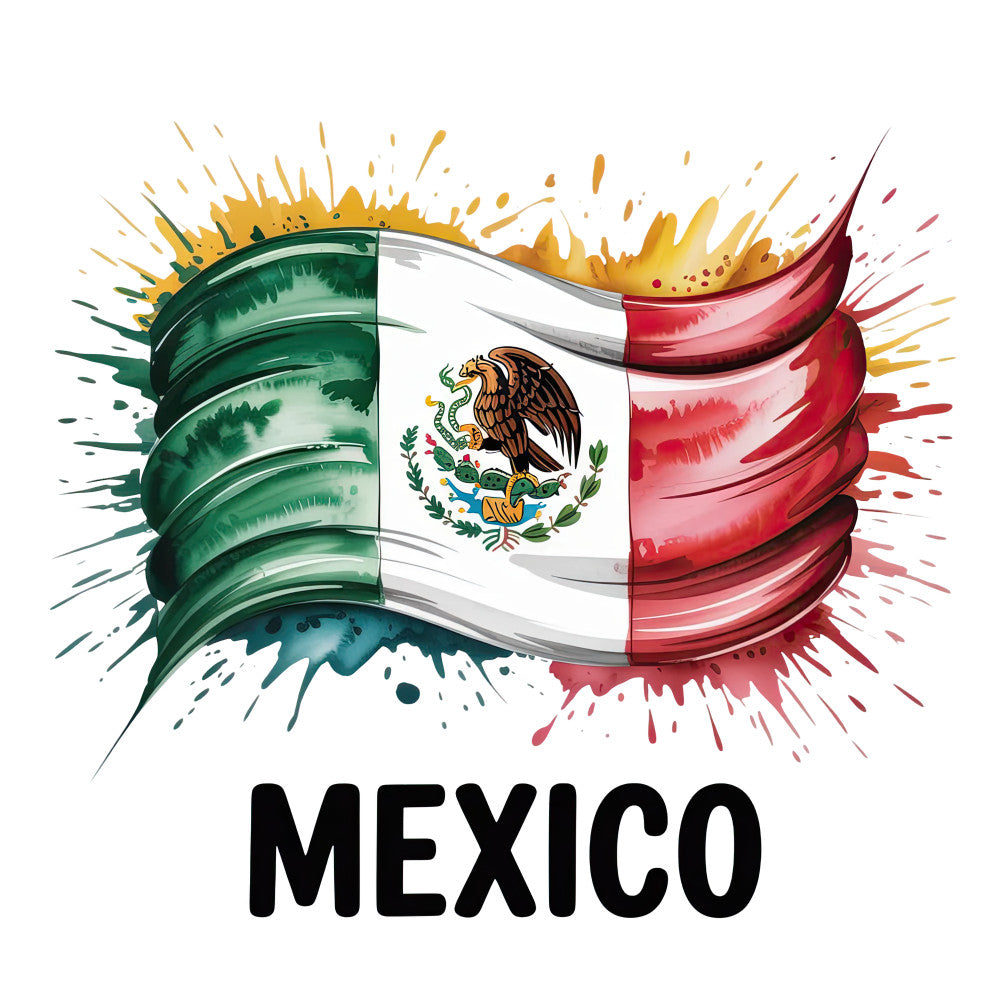 Splash Mexico Flag Fabric Panel 1