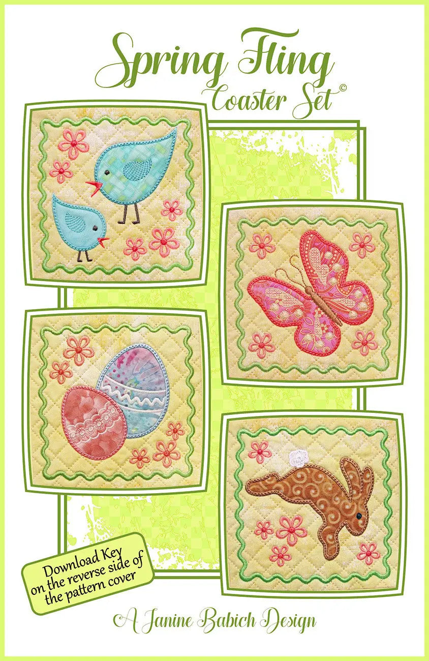 Spring Fling Coaster Set - Linda's Electric Quilters