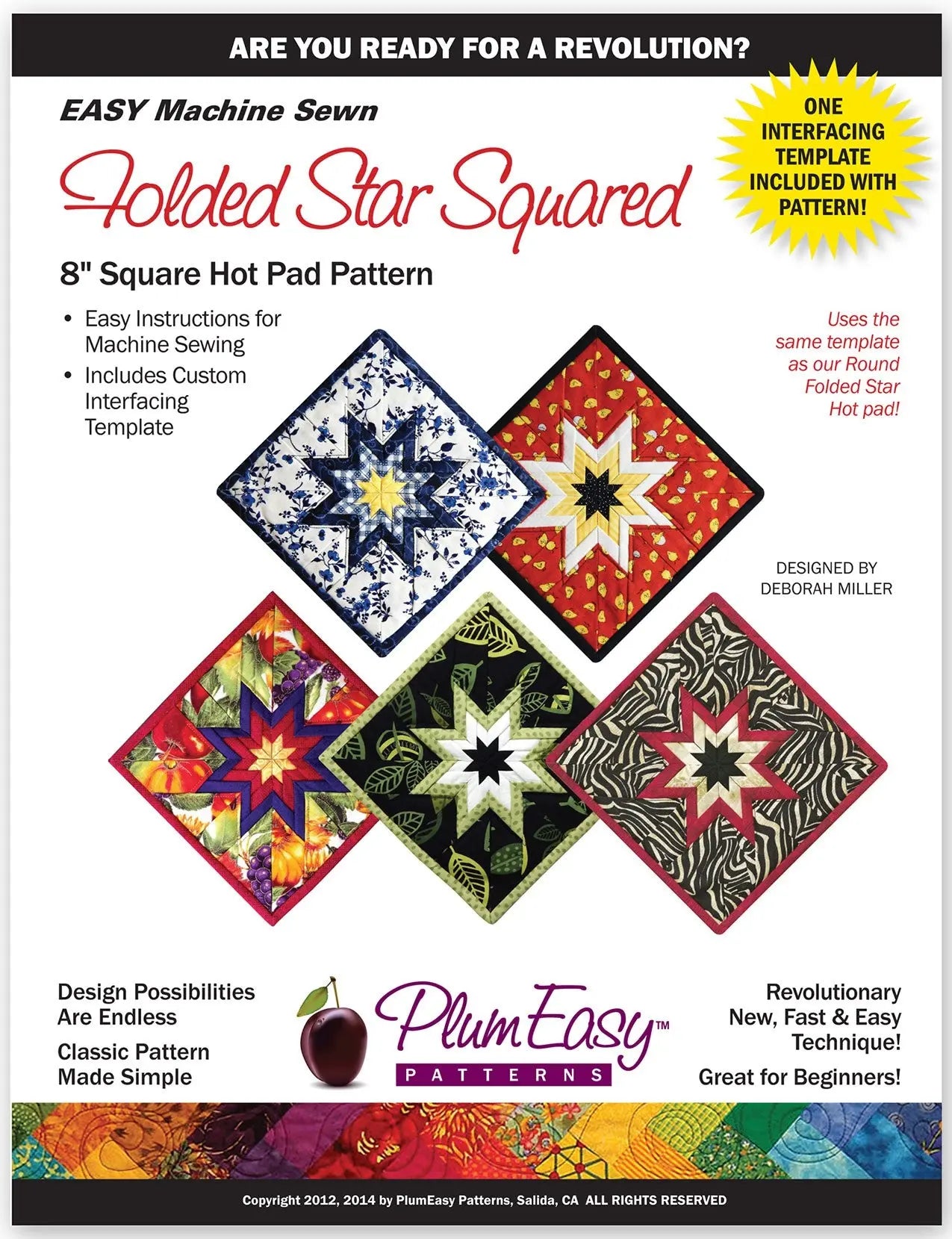 Square Folded Star Hot Pad - Linda's Electric Quilters
