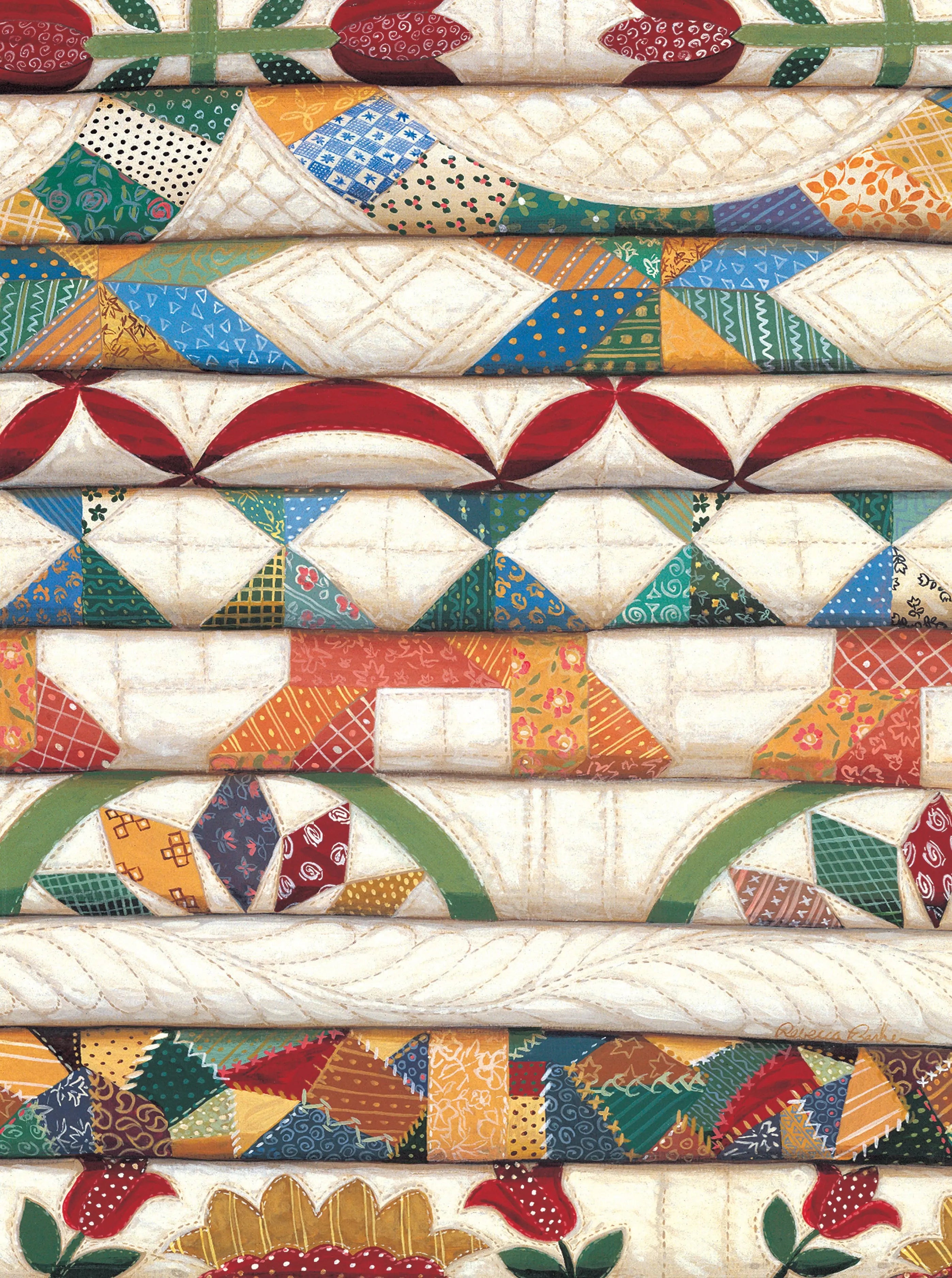 Stacked 1000pc Puzzle - Linda's Electric Quilters