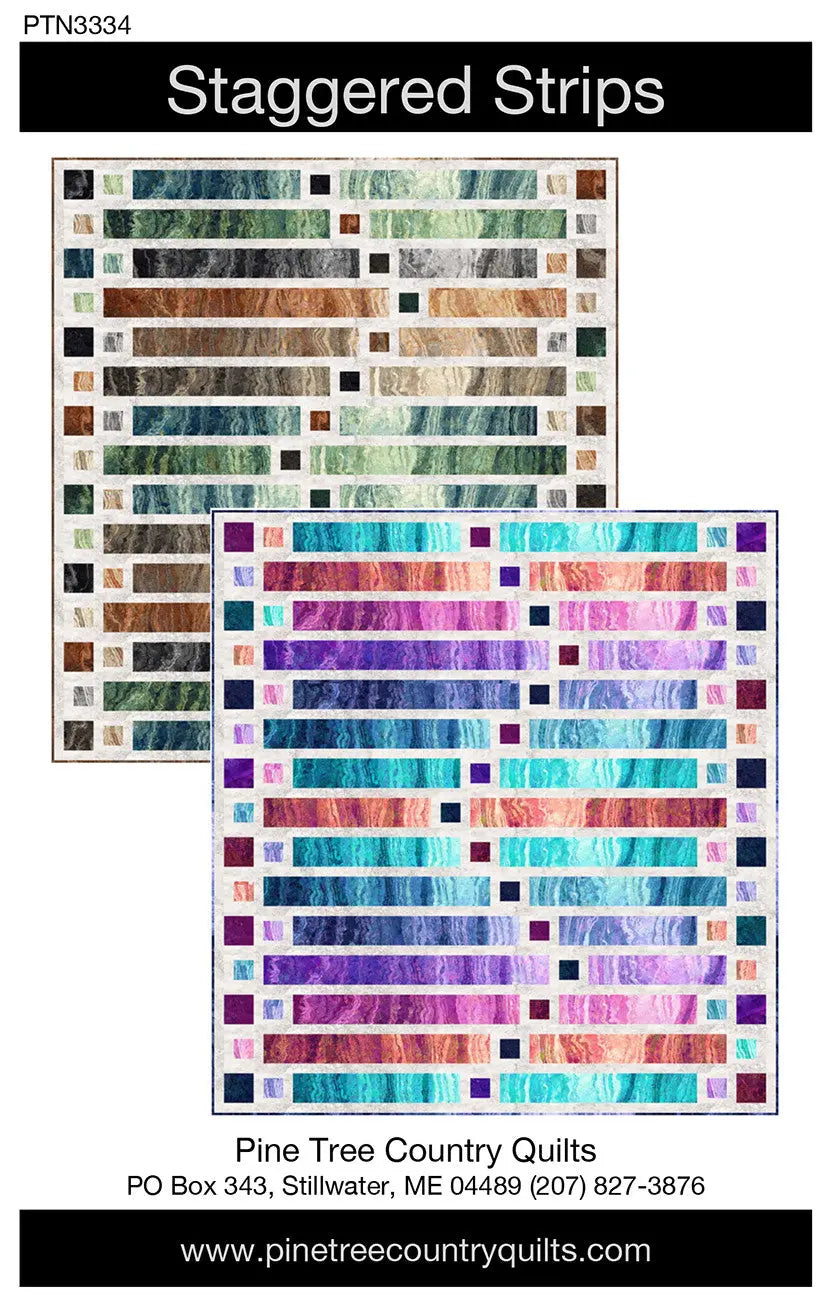 Staggered Strips - Linda's Electric Quilters