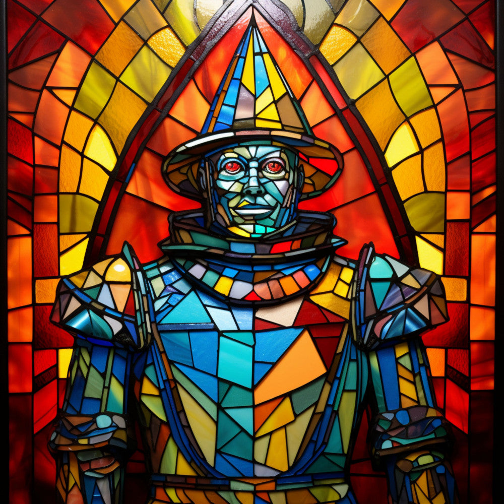 Stained Glass Wizard of OZ Fabric Panel 7