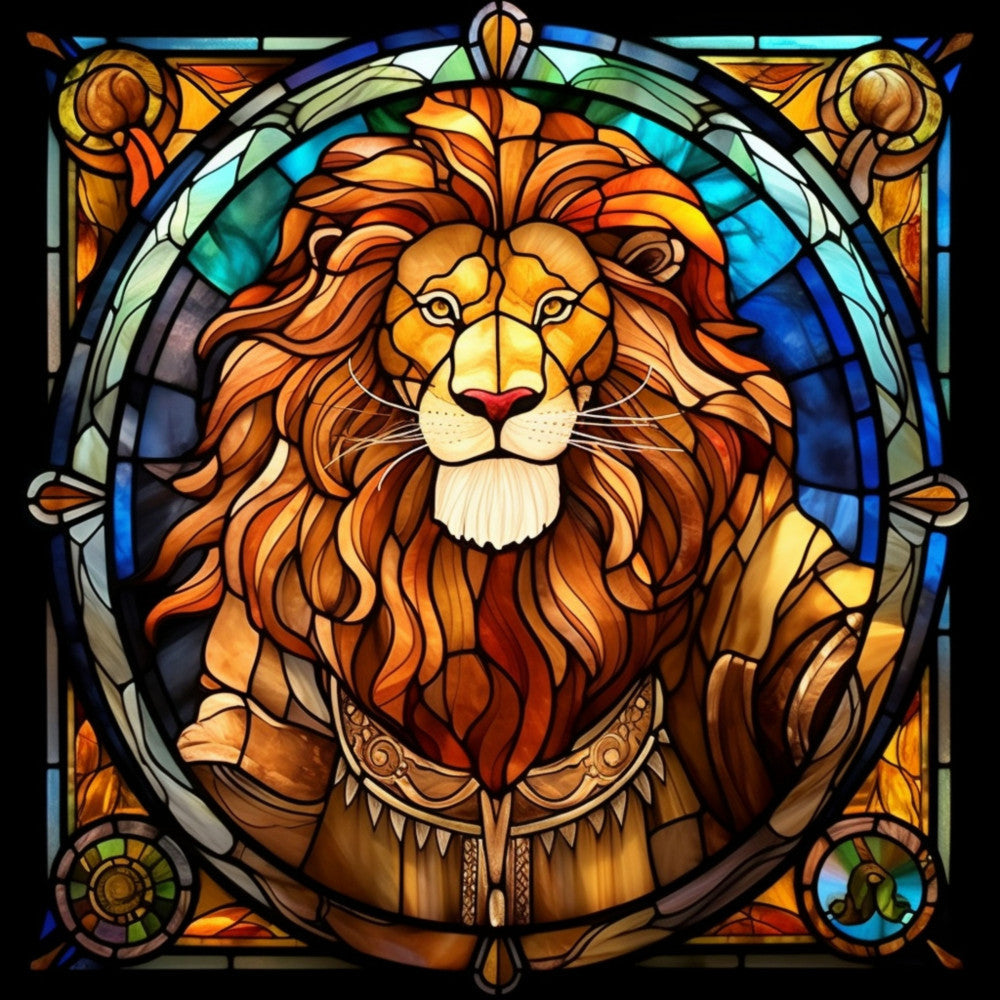 Stained Glass Wizard of OZ Fabric Panel 9
