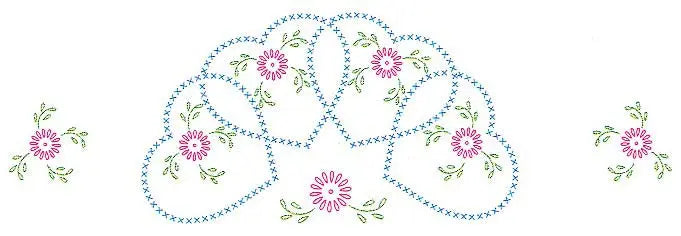 Starburst Of Hearts Perle Edge Pillowcase - Linda's Electric Quilters