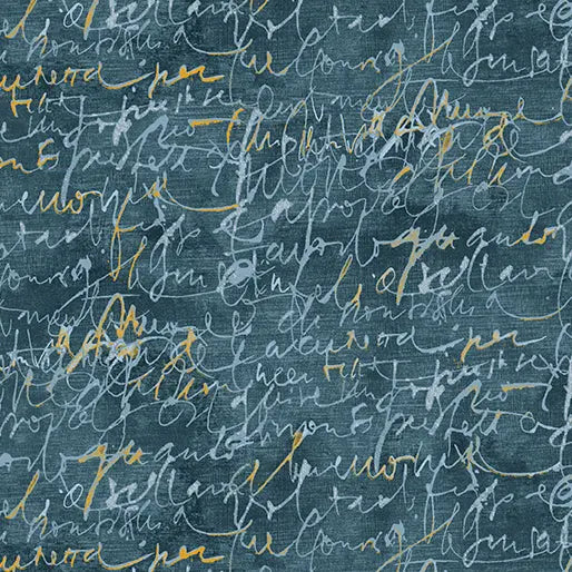 Starlight Fluidity Script Small Cotton 44”/45" Fabric Per Yard Benartex Inc