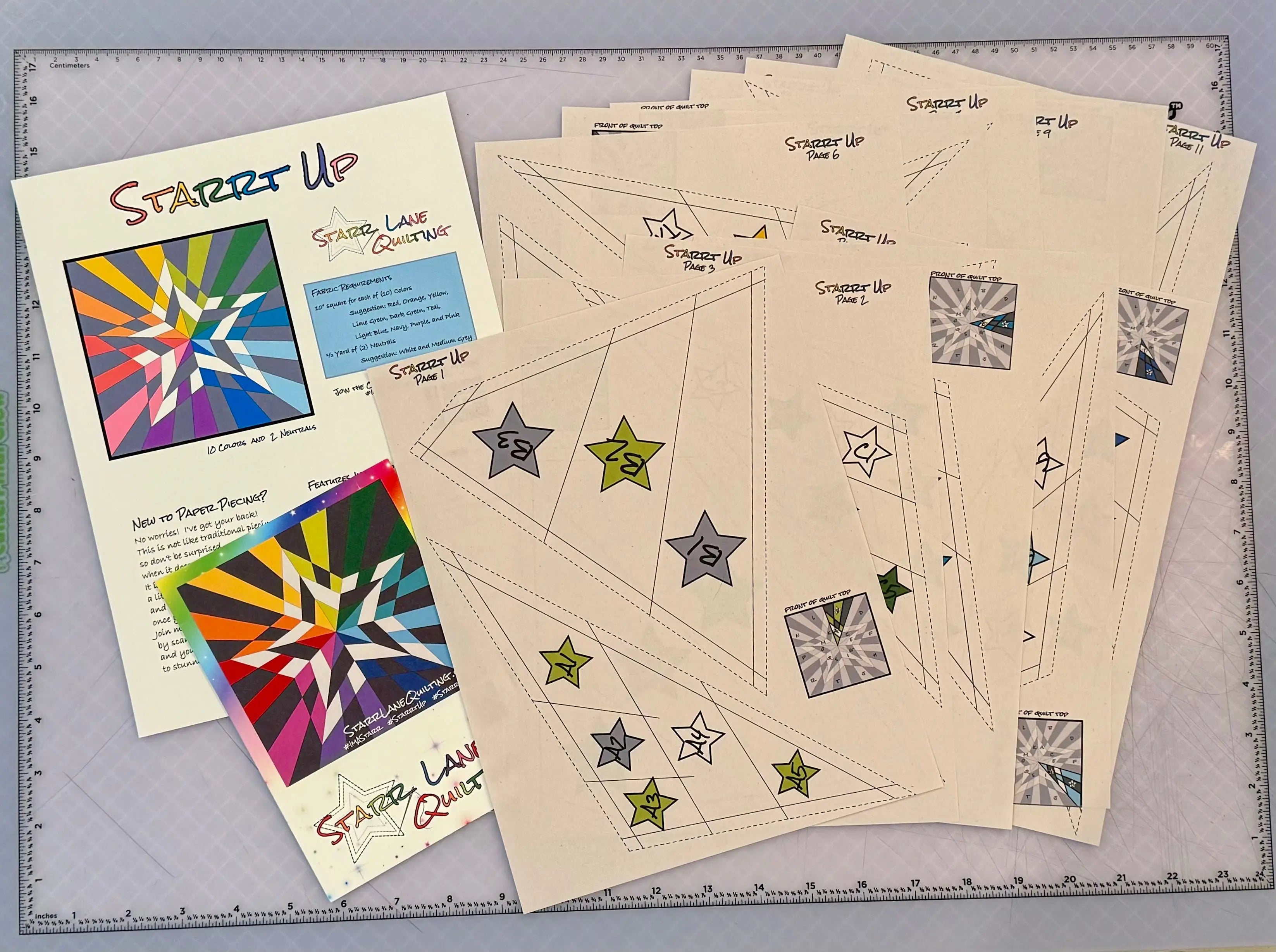 Starrt Up Quilt Paper Piecing Pattern - Linda's Electric Quilters