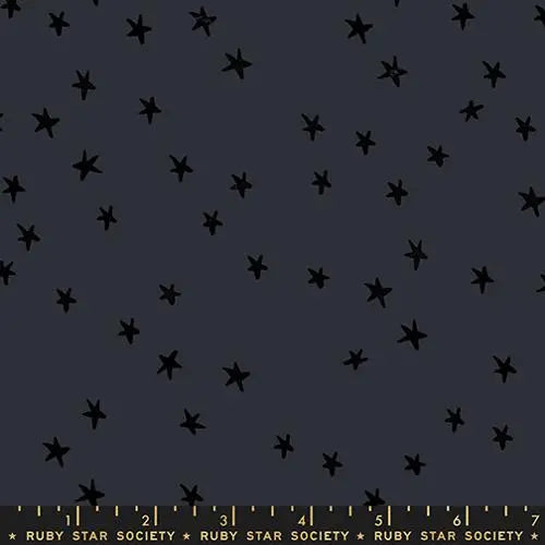Starry New Charcoal 43"/44" Fabric Per Yard Moda Fabrics & Supplies