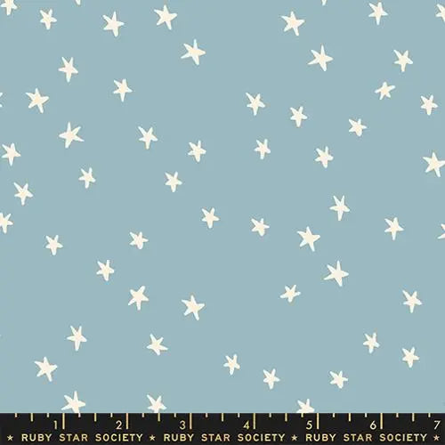 Starry New Soft Blue 43"/44" Fabric Per Yard Moda Fabrics & Supplies