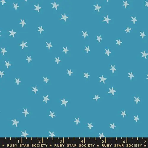 Starry New Vintage Blue 43"/44" Fabric Per Yard Moda Fabrics & Supplies