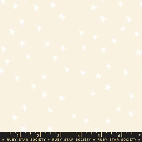 Starry New White On Natural 43"/44" Fabric Per Yard Moda Fabrics & Supplies