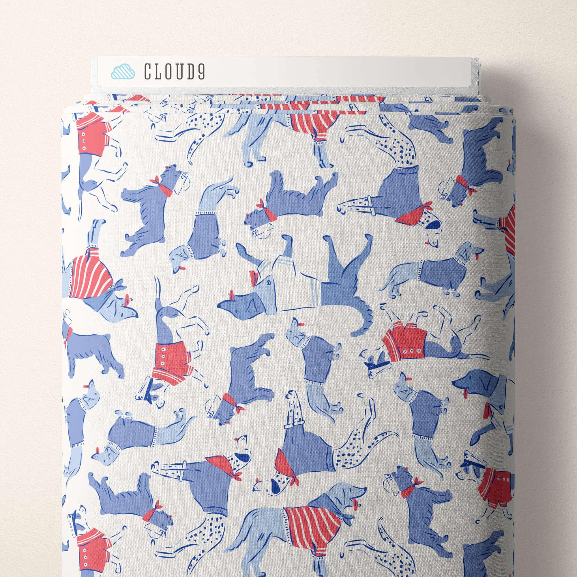 Stars, Stripes & Sun - Sun's Out, Tongues Out - White 44" / 45" Fabric Per Yard