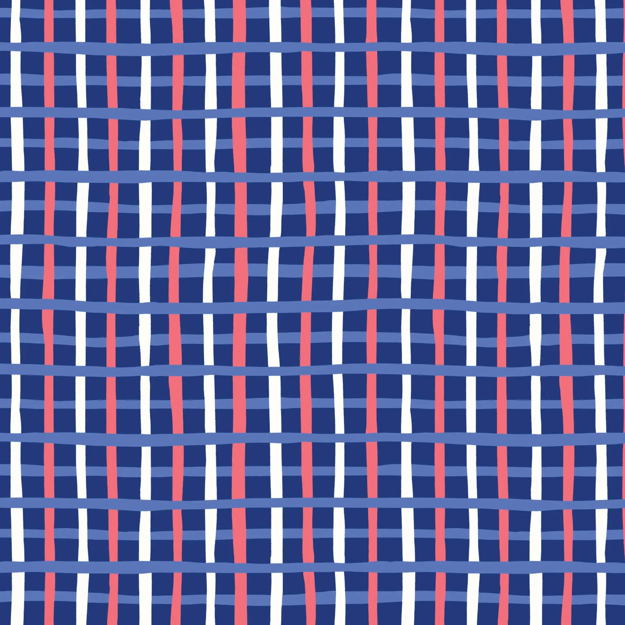 Stars, Stripes & Sun - Patriotic Plaid 44" / 45" Fabric Per Yard The Fabric Company