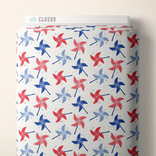 Stars, Stripes & Sun - Pinwheel Party 44" / 45" Fabric Per Yard