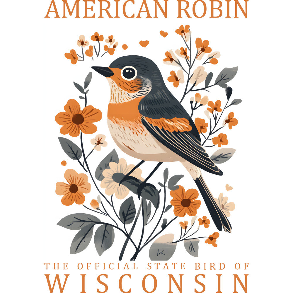State Bird Poster Fabric Panel 10