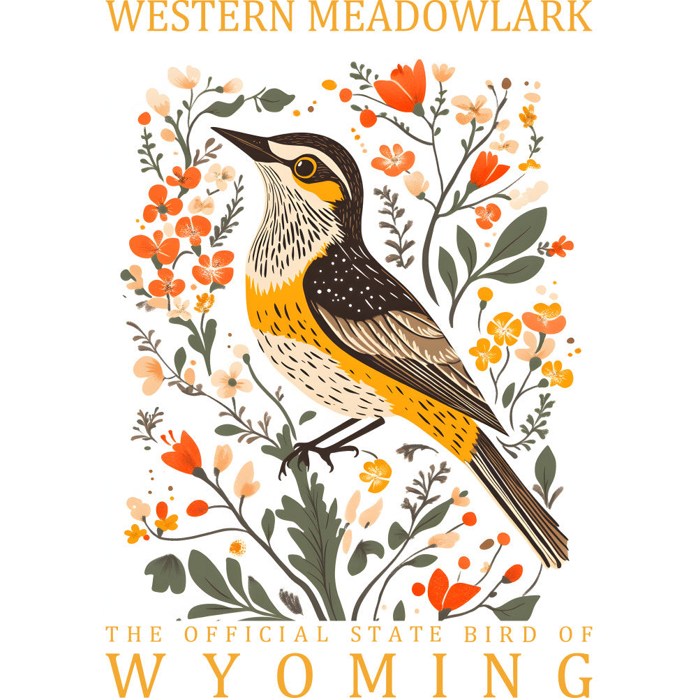 State Bird Poster Fabric Panel 11