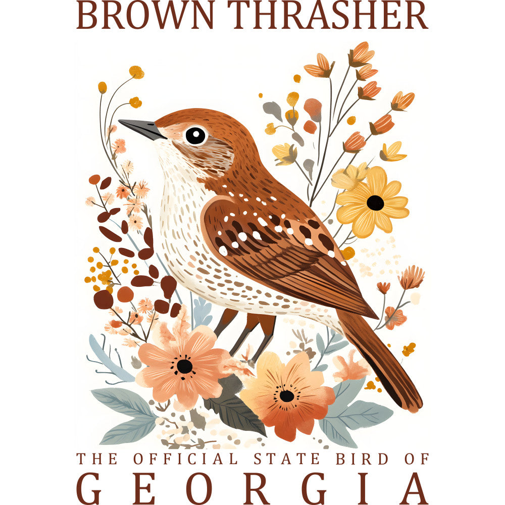 State Bird Poster Fabric Panel 14
